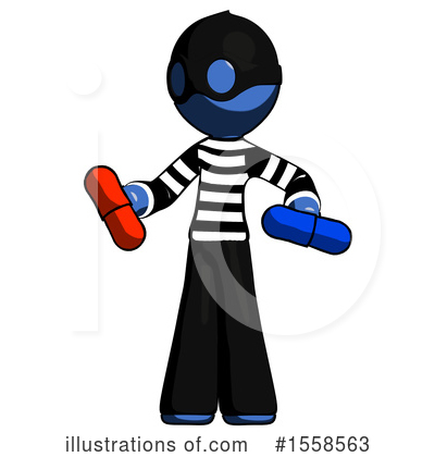 Royalty-Free (RF) Blue Design Mascot Clipart Illustration by Leo Blanchette - Stock Sample #1558563