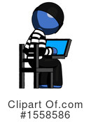 Blue Design Mascot Clipart #1558586 by Leo Blanchette