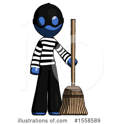 Royalty-Free (RF) Blue Design Mascot Clipart Illustration by Leo Blanchette - Stock Sample #1558589