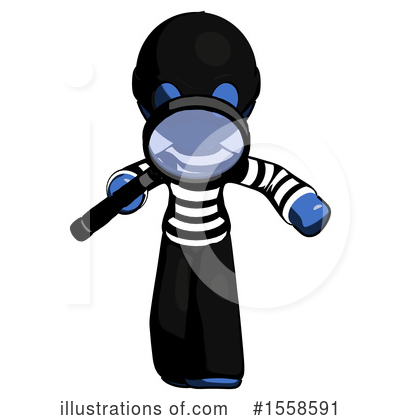 Royalty-Free (RF) Blue Design Mascot Clipart Illustration by Leo Blanchette - Stock Sample #1558591