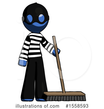 Royalty-Free (RF) Blue Design Mascot Clipart Illustration by Leo Blanchette - Stock Sample #1558593
