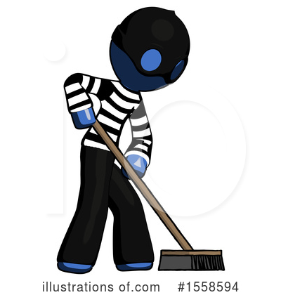Royalty-Free (RF) Blue Design Mascot Clipart Illustration by Leo Blanchette - Stock Sample #1558594