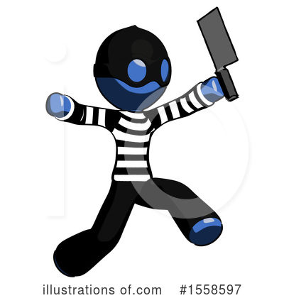 Royalty-Free (RF) Blue Design Mascot Clipart Illustration by Leo Blanchette - Stock Sample #1558597