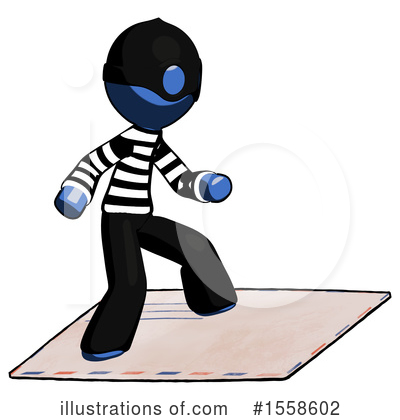 Royalty-Free (RF) Blue Design Mascot Clipart Illustration by Leo Blanchette - Stock Sample #1558602
