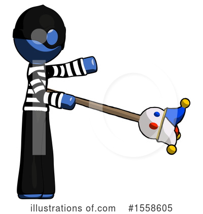 Royalty-Free (RF) Blue Design Mascot Clipart Illustration by Leo Blanchette - Stock Sample #1558605