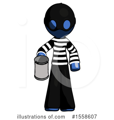 Royalty-Free (RF) Blue Design Mascot Clipart Illustration by Leo Blanchette - Stock Sample #1558607