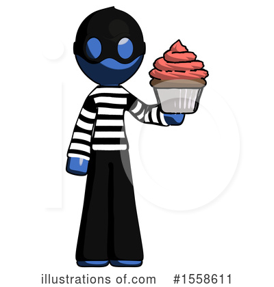 Royalty-Free (RF) Blue Design Mascot Clipart Illustration by Leo Blanchette - Stock Sample #1558611