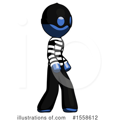 Royalty-Free (RF) Blue Design Mascot Clipart Illustration by Leo Blanchette - Stock Sample #1558612