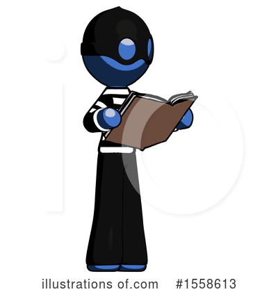 Royalty-Free (RF) Blue Design Mascot Clipart Illustration by Leo Blanchette - Stock Sample #1558613
