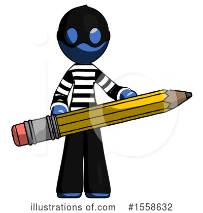 Royalty-Free (RF) Blue Design Mascot Clipart Illustration by Leo Blanchette - Stock Sample #1558632