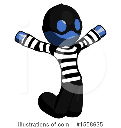 Royalty-Free (RF) Blue Design Mascot Clipart Illustration by Leo Blanchette - Stock Sample #1558635