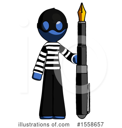 Royalty-Free (RF) Blue Design Mascot Clipart Illustration by Leo Blanchette - Stock Sample #1558657