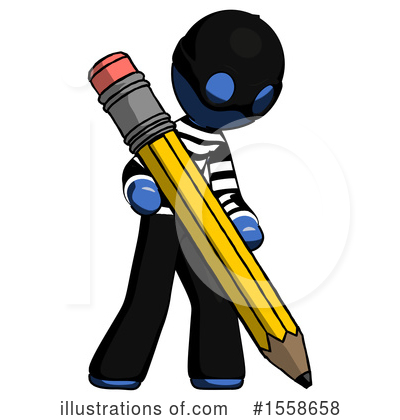 Royalty-Free (RF) Blue Design Mascot Clipart Illustration by Leo Blanchette - Stock Sample #1558658