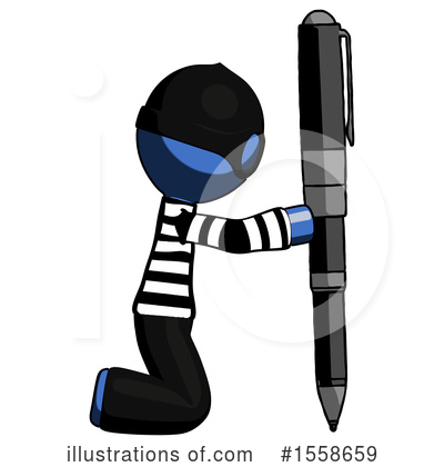 Royalty-Free (RF) Blue Design Mascot Clipart Illustration by Leo Blanchette - Stock Sample #1558659