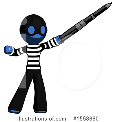 Royalty-Free (RF) Blue Design Mascot Clipart Illustration by Leo Blanchette - Stock Sample #1558660