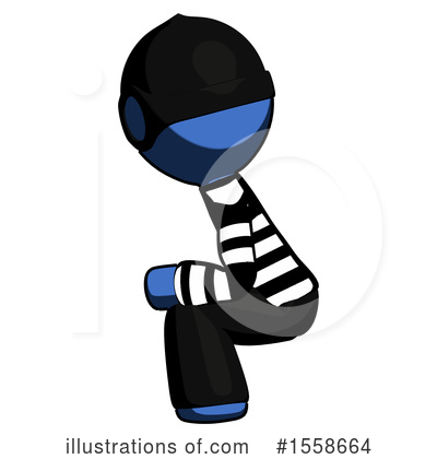 Royalty-Free (RF) Blue Design Mascot Clipart Illustration by Leo Blanchette - Stock Sample #1558664