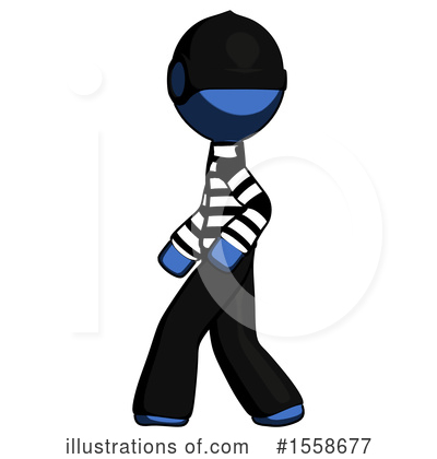 Royalty-Free (RF) Blue Design Mascot Clipart Illustration by Leo Blanchette - Stock Sample #1558677