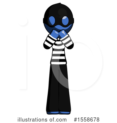 Royalty-Free (RF) Blue Design Mascot Clipart Illustration by Leo Blanchette - Stock Sample #1558678