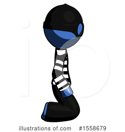Royalty-Free (RF) Blue Design Mascot Clipart Illustration by Leo Blanchette - Stock Sample #1558679