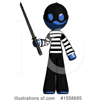 Royalty-Free (RF) Blue Design Mascot Clipart Illustration by Leo Blanchette - Stock Sample #1558685