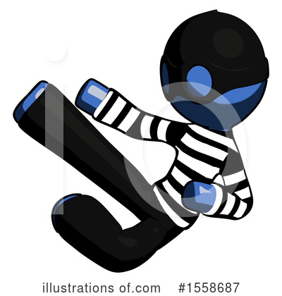 Royalty-Free (RF) Blue Design Mascot Clipart Illustration by Leo Blanchette - Stock Sample #1558687