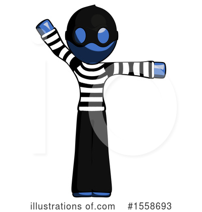 Royalty-Free (RF) Blue Design Mascot Clipart Illustration by Leo Blanchette - Stock Sample #1558693