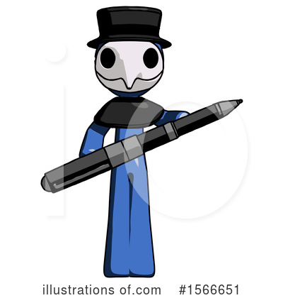 Royalty-Free (RF) Blue Design Mascot Clipart Illustration by Leo Blanchette - Stock Sample #1566651