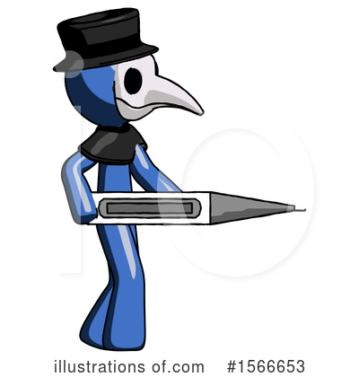 Royalty-Free (RF) Blue Design Mascot Clipart Illustration by Leo Blanchette - Stock Sample #1566653