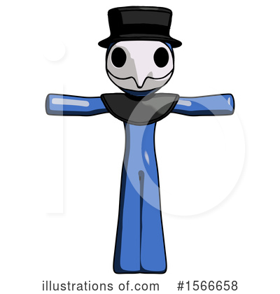 Royalty-Free (RF) Blue Design Mascot Clipart Illustration by Leo Blanchette - Stock Sample #1566658