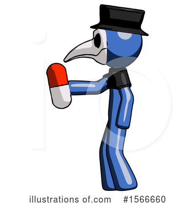 Royalty-Free (RF) Blue Design Mascot Clipart Illustration by Leo Blanchette - Stock Sample #1566660