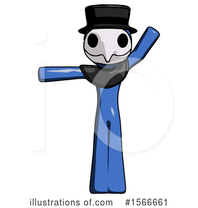 Royalty-Free (RF) Blue Design Mascot Clipart Illustration by Leo Blanchette - Stock Sample #1566661