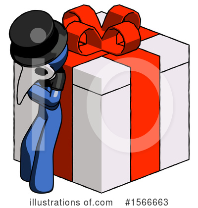 Royalty-Free (RF) Blue Design Mascot Clipart Illustration by Leo Blanchette - Stock Sample #1566663
