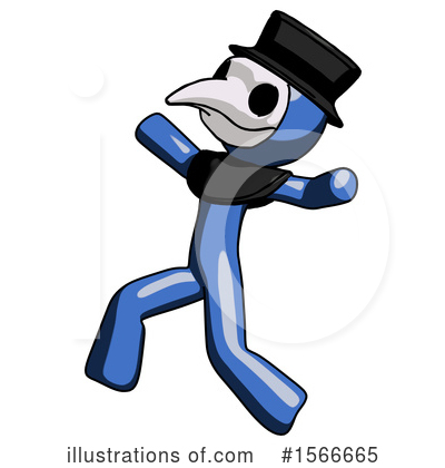 Royalty-Free (RF) Blue Design Mascot Clipart Illustration by Leo Blanchette - Stock Sample #1566665