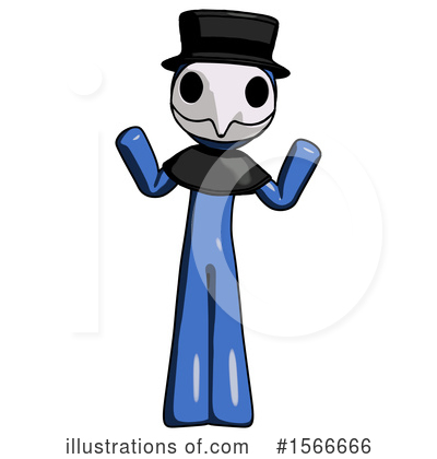 Royalty-Free (RF) Blue Design Mascot Clipart Illustration by Leo Blanchette - Stock Sample #1566666