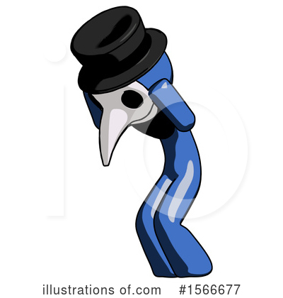 Royalty-Free (RF) Blue Design Mascot Clipart Illustration by Leo Blanchette - Stock Sample #1566677