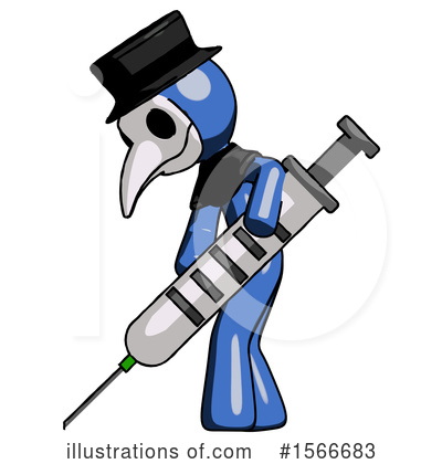 Royalty-Free (RF) Blue Design Mascot Clipart Illustration by Leo Blanchette - Stock Sample #1566683
