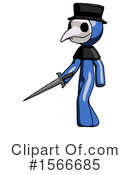 Blue Design Mascot Clipart #1566685 by Leo Blanchette