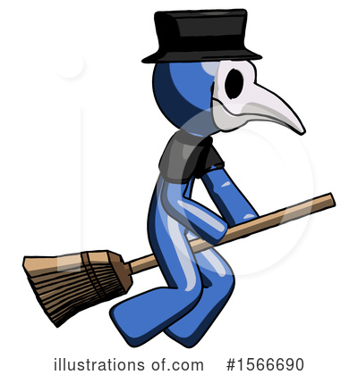 Royalty-Free (RF) Blue Design Mascot Clipart Illustration by Leo Blanchette - Stock Sample #1566690
