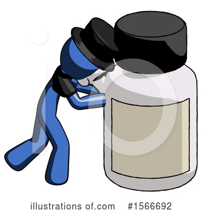Royalty-Free (RF) Blue Design Mascot Clipart Illustration by Leo Blanchette - Stock Sample #1566692