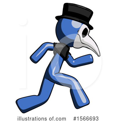 Royalty-Free (RF) Blue Design Mascot Clipart Illustration by Leo Blanchette - Stock Sample #1566693