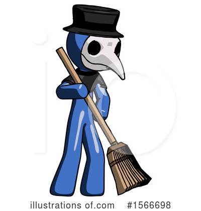Royalty-Free (RF) Blue Design Mascot Clipart Illustration by Leo Blanchette - Stock Sample #1566698
