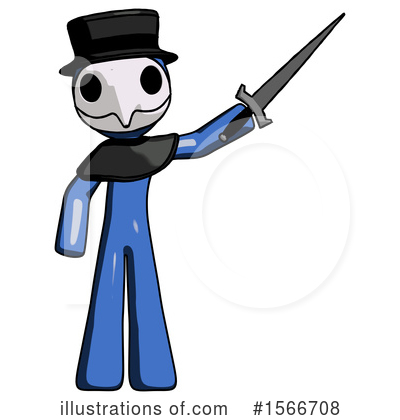Royalty-Free (RF) Blue Design Mascot Clipart Illustration by Leo Blanchette - Stock Sample #1566708