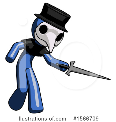 Royalty-Free (RF) Blue Design Mascot Clipart Illustration by Leo Blanchette - Stock Sample #1566709