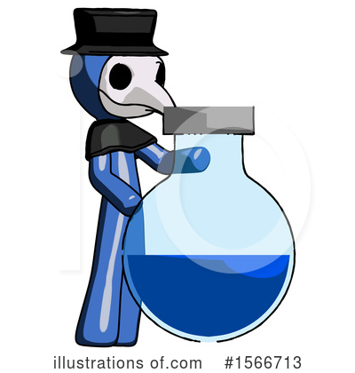 Royalty-Free (RF) Blue Design Mascot Clipart Illustration by Leo Blanchette - Stock Sample #1566713