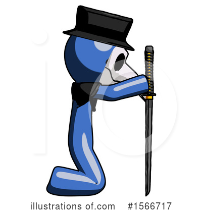Royalty-Free (RF) Blue Design Mascot Clipart Illustration by Leo Blanchette - Stock Sample #1566717