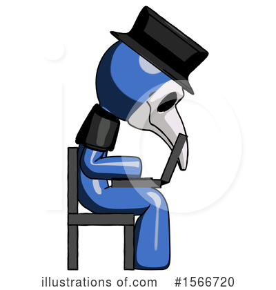 Royalty-Free (RF) Blue Design Mascot Clipart Illustration by Leo Blanchette - Stock Sample #1566720