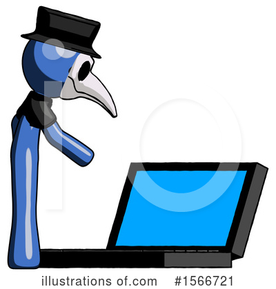 Royalty-Free (RF) Blue Design Mascot Clipart Illustration by Leo Blanchette - Stock Sample #1566721