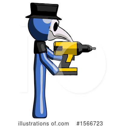 Royalty-Free (RF) Blue Design Mascot Clipart Illustration by Leo Blanchette - Stock Sample #1566723