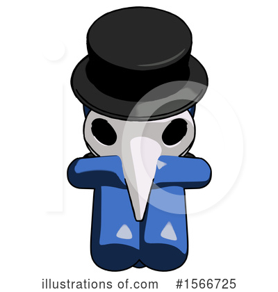 Royalty-Free (RF) Blue Design Mascot Clipart Illustration by Leo Blanchette - Stock Sample #1566725
