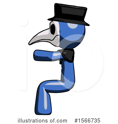 Royalty-Free (RF) Blue Design Mascot Clipart Illustration by Leo Blanchette - Stock Sample #1566735